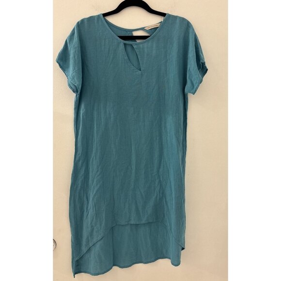 Soft Surroundings Moderne Gauze Top Blouse Tropical Teal Size Small Bohemian - Picture 2 of 4